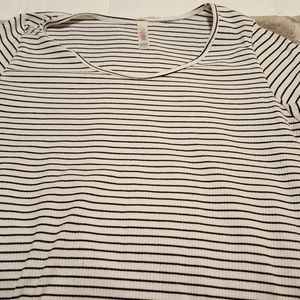 Black and white striped Lularoe tunic